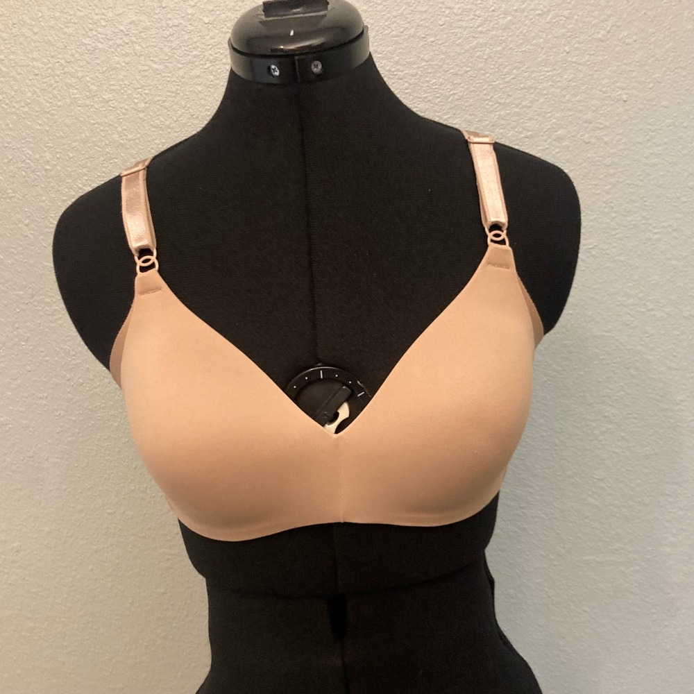 36C Warner's Cloud 9 Wireless Comfort Bra Tan Beige